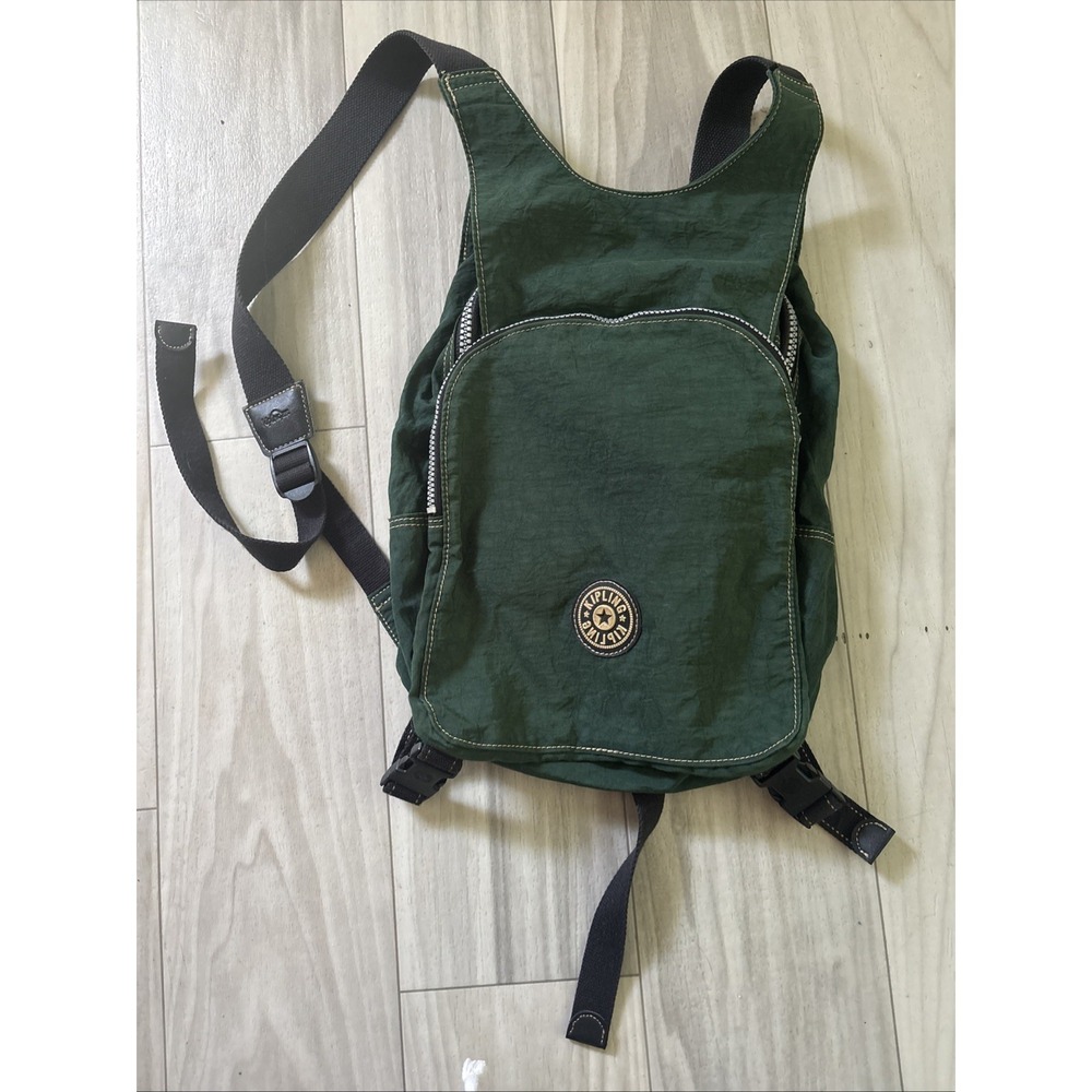 KIPLING 90S PRIVATE TRANSPORT GREEN BACKPACK RUCKSACK BAG MONKEY LEN Purse